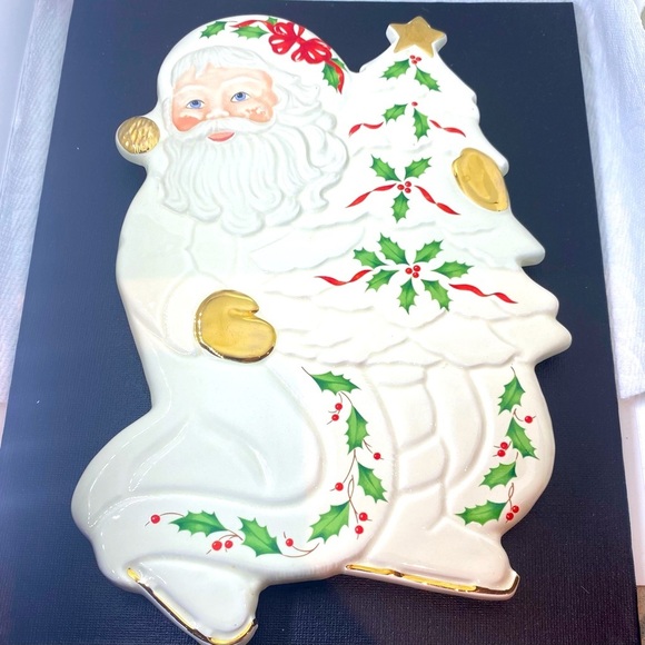 Lenox Other - Lenox Holiday Santa Collection Trivet Wall Plate Christmas